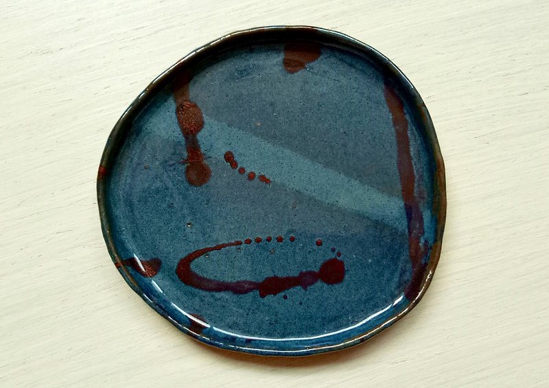 コバルトブルースタイルの手触りのディップ - 皿・プレート - 陶器 ブルー