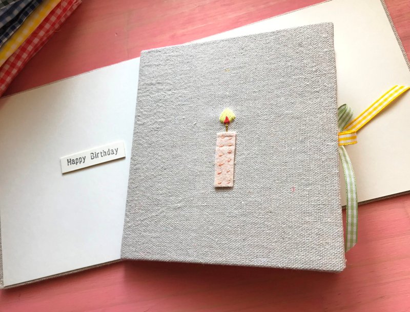 一根小蠟燭的祝福 | 手工卡片| 生日卡| Handmade  Birthday card - 卡片/明信片 - 其他材質 多色