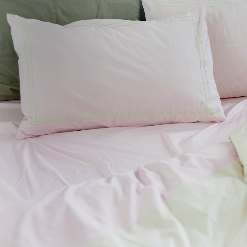 Single_Writing a Love Poem bedding set_fresh quartz pink & light beige - เครื่องนอน - ผ้าฝ้าย/ผ้าลินิน สึชมพู