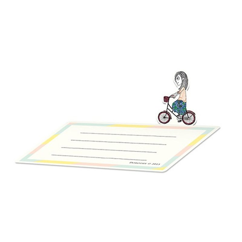 Dorothy可立式小卡-腳踏車(9AAAU0013) - 心意卡/卡片 - 紙 