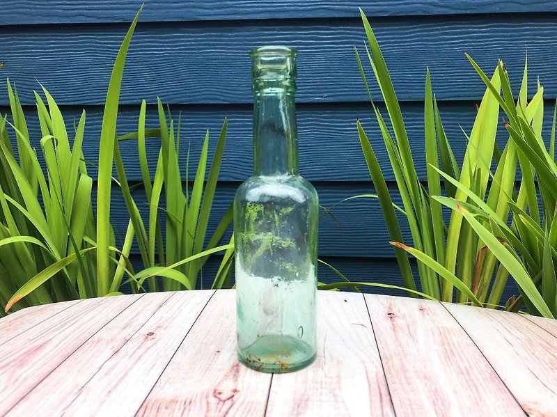 Hand-blown glass bottle / syrup bottle / seasoning bottle century-old A paragraph - Items for Display - Glass 