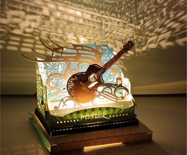 ギター ペーパーアート3Dライトアンドシャドウモデル