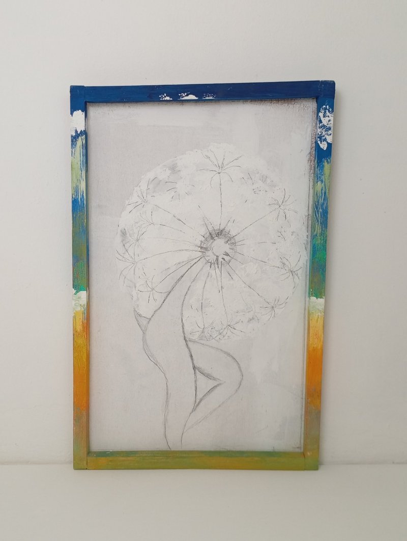 Art poster panel graphics Dendalion. Ease of movement - 海報/掛畫/掛布 - 其他材質 白色