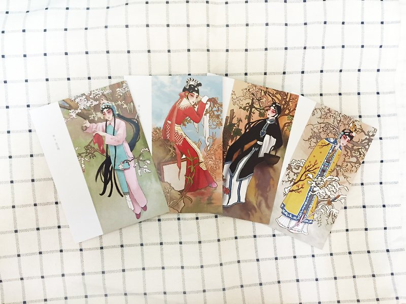 Peking Opera Four Seasons Postcard-4 pieces