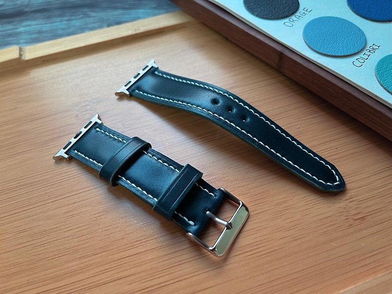 【客製】日本新喜馬臀皮APPLE WATCH錶帶 (38/40/41/42/44/45mm) - 錶帶 - 真皮 
