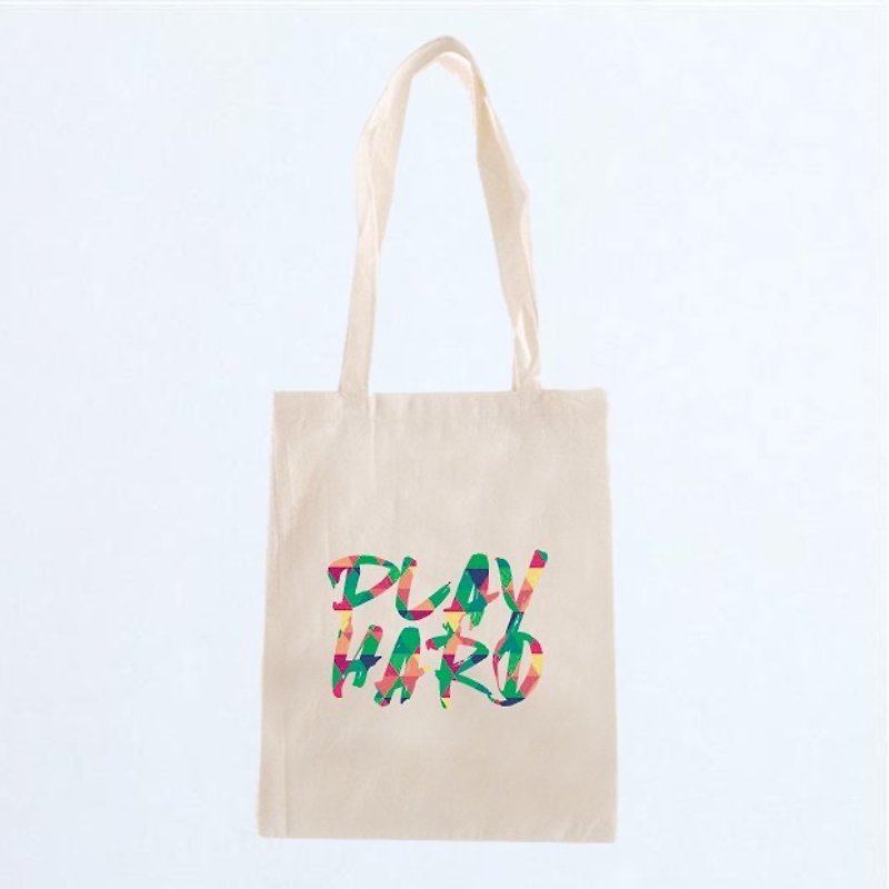 [Rainbow] Bag/Canvas bag/Notebook bag/Shoulder/Portable PLAY HARD - Handbags & Totes - Cotton & Hemp 