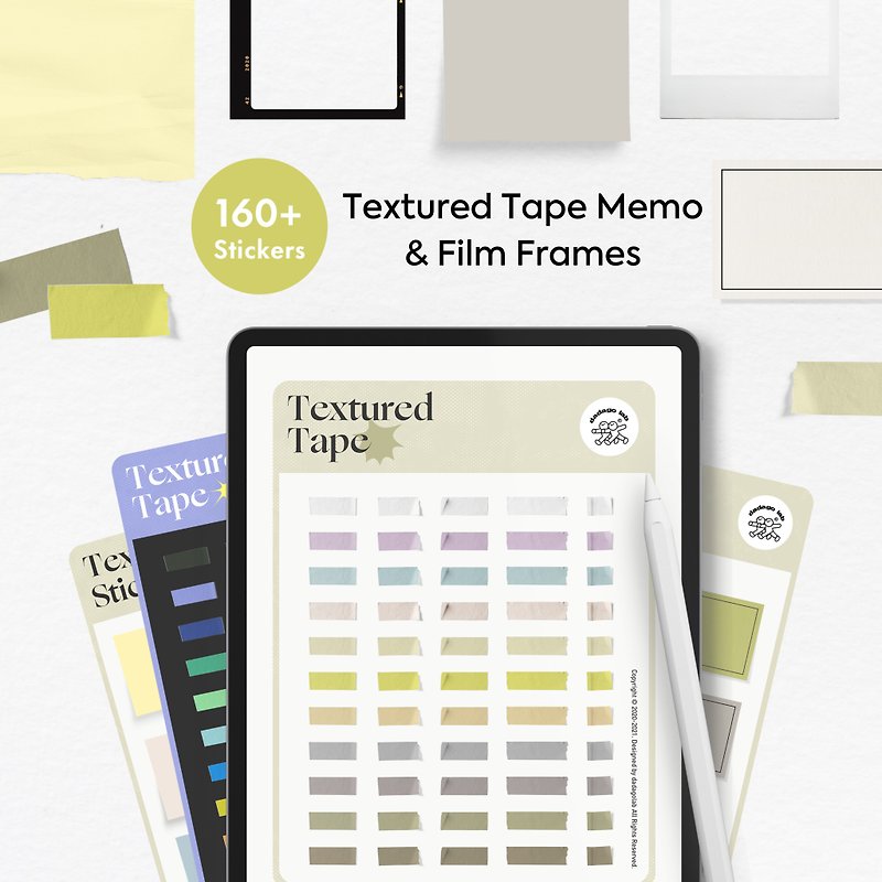 Digital Sticker Book set - Washi Tape - Film Fram - Functional Stickers for iPad - Digital Planner & Materials - Other Materials 