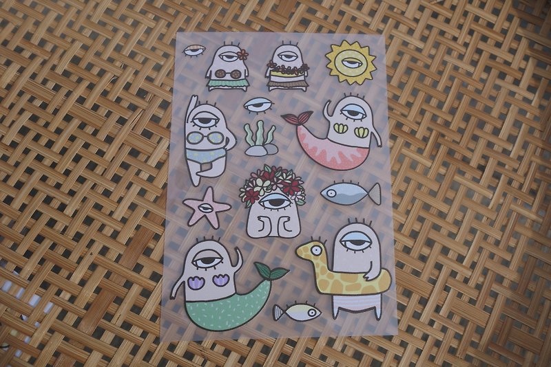 'Gam-Gung' PP Sticker set E - 貼紙 - 防水材質 多色