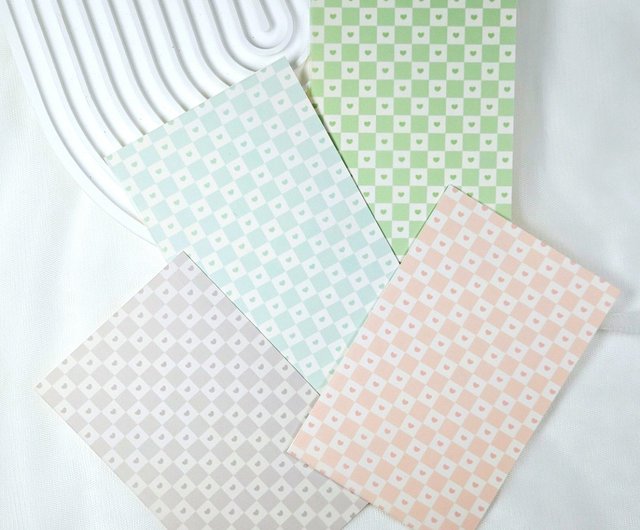 ♡オーダーページ♡【①ハートチェック】 ハートチェック柄トレーシングペーパー - ショップ Bumyul Store