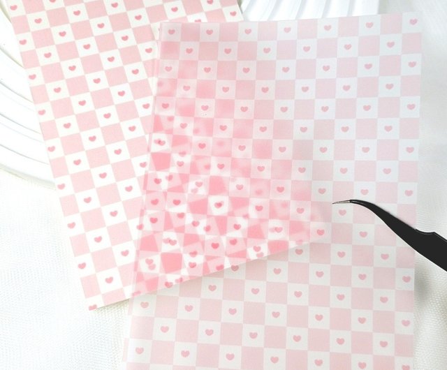 ♡オーダーページ♡【①ハートチェック】 ハートチェック柄トレーシングペーパー - ショップ Bumyul Store