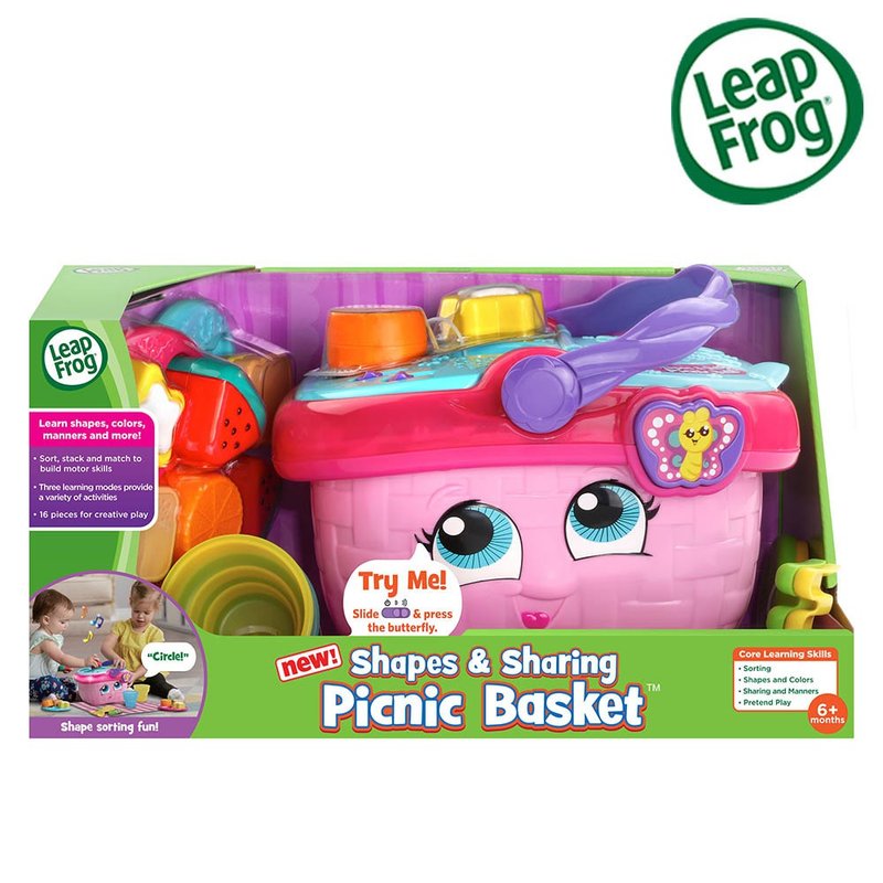 Fast shipping - Only shipped to Taiwan [LeapFrog] shaped matching picnic baskets - Kids' Toys - Plastic Pink