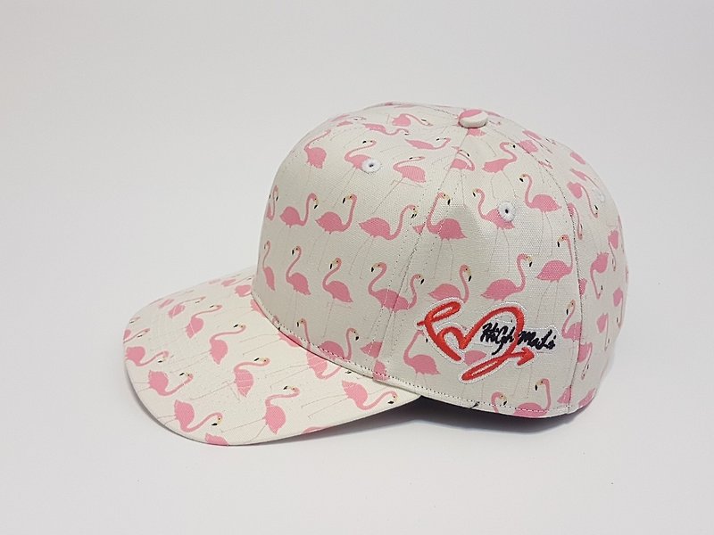 Follow Your Love Printed Baseball Cap Fiery Red Crane (White) # Present # Valentine's Day - Hats & Caps - Cotton & Hemp White