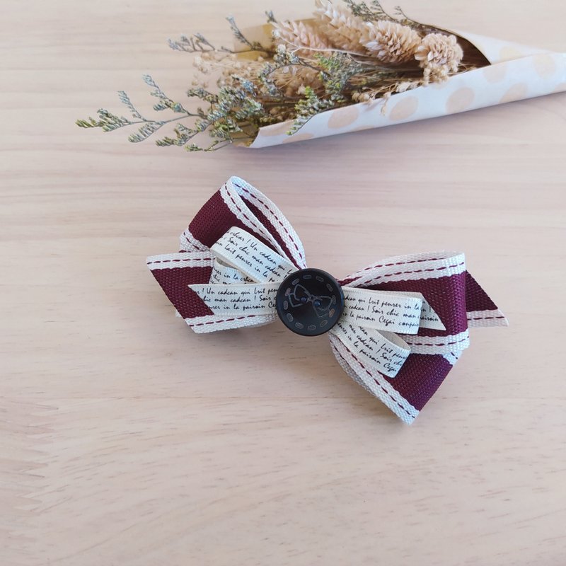 知的カウボーイジャンパースプリングクリップレッド - ヘアアクセサリー - その他の素材 レッド