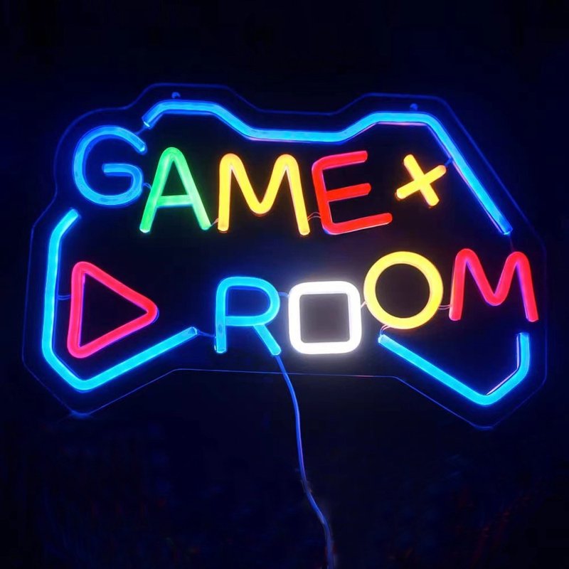 Game Room LED Neon Sign Light for Wall Decoration - โคมไฟ - อะคริลิค สีใส