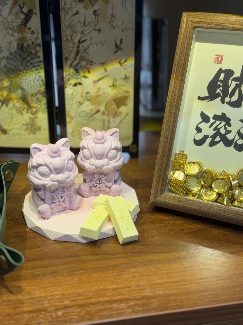 發財獅擴香石禮盒 財源滾滾的好預兆 - 香氛/精油/擴香 - 其他材質 多色