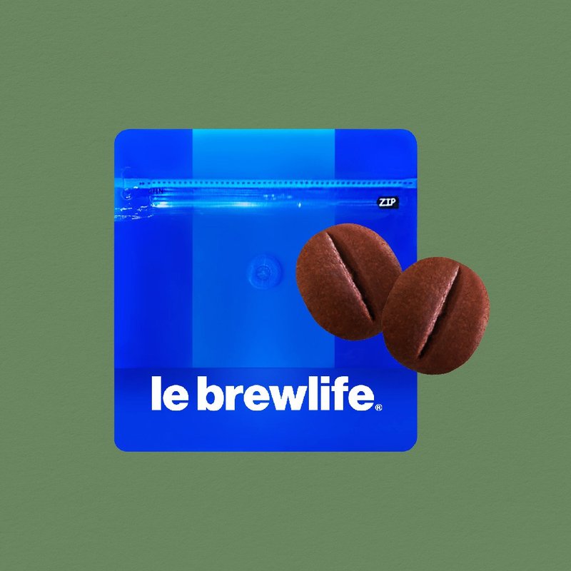 【le brewlife 樂步】咖啡豆豆餅乾-和三盆法芙娜醇厚可可 10袋組 - 零食/點心 - 新鮮食材 黑色