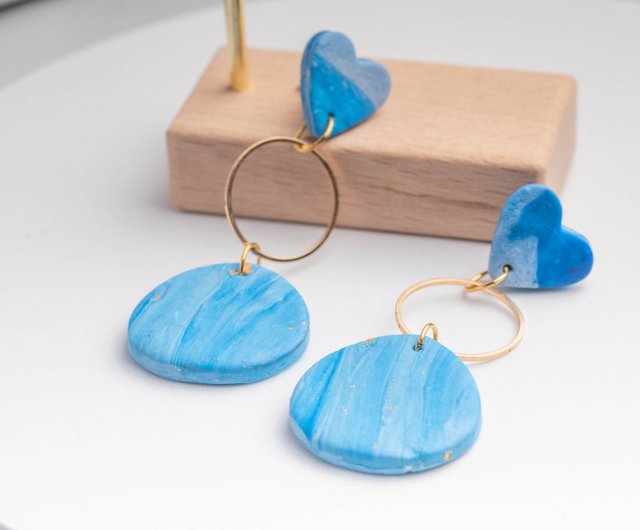 Polymer Clay Earrings handmade, modern jewelry