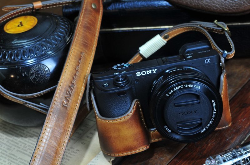 SONY A6300/A6400/A6100 相機皮套 A6300 / a6400/a6100 相機包 - 相機/拍立得/底片相機 - 真皮 