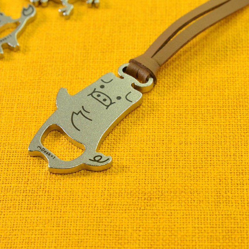 十二支キーホルダーチャーム 豚 - キーホルダー・キーケース - ステンレススチール シルバー