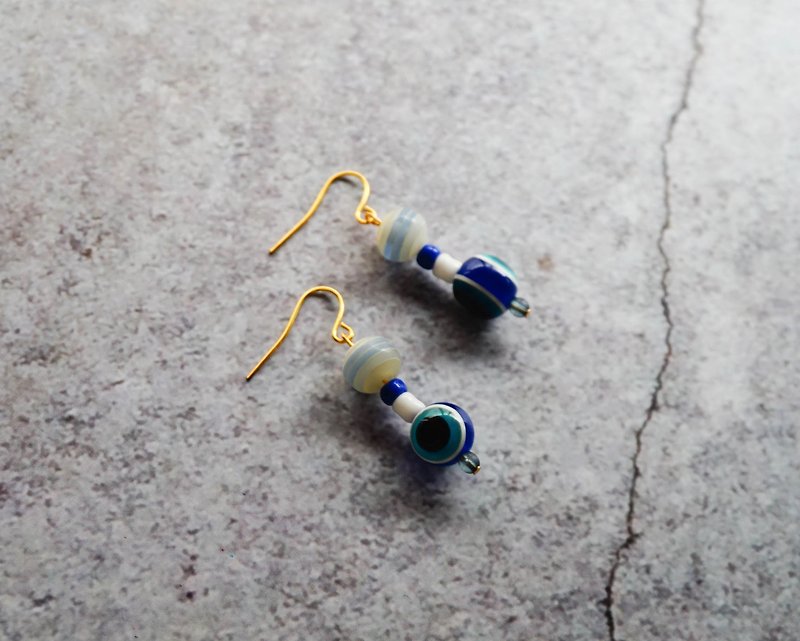Handmade Earrings | Hippie - Earrings & Clip-ons - Acrylic Blue