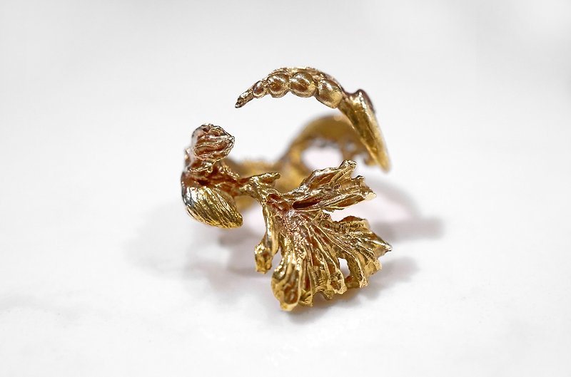 Small Garden Series - Iris Bronze ring - General Rings - Copper & Brass Silver