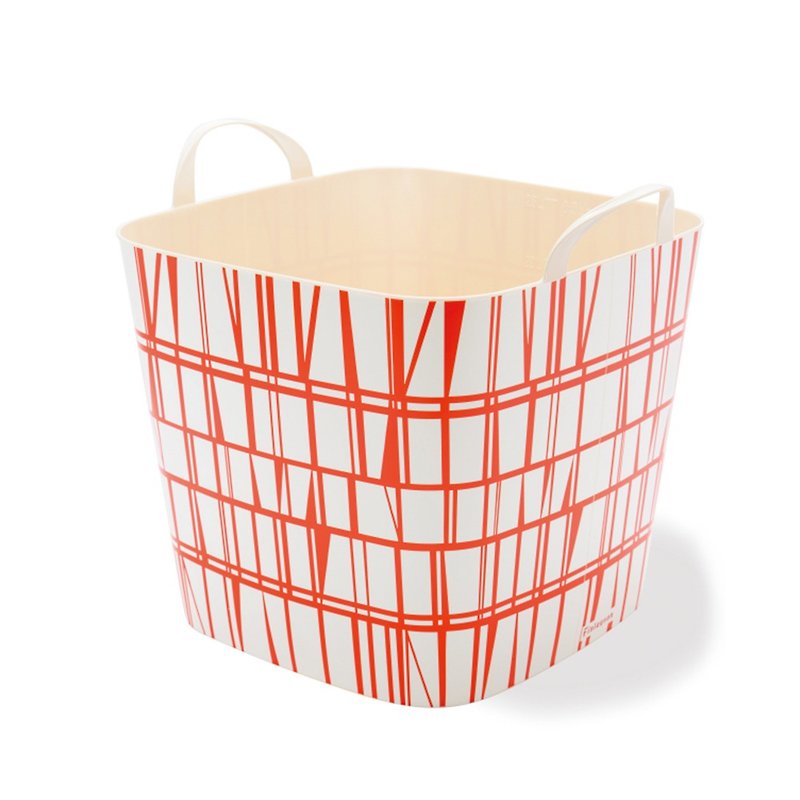 stacksto Finlayson Flower Basket-Red Staggered Line - Storage - Waterproof Material Red