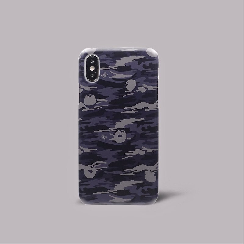 iPhone XS/X Camouflage Panda Pandahaluha Matte Phone Case Phone Cover Boys Gift - Phone Cases - Plastic Blue