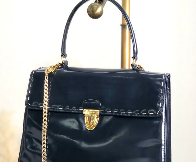 日本直送 名牌中古包 】PRADA プラダ ショルダーバッグ ブラック エナメル チェーンショルダー 2way vintage ヴィンテージ  zxyxea - ショップ VintageShop solo ショルダーバッグ - Pinkoi