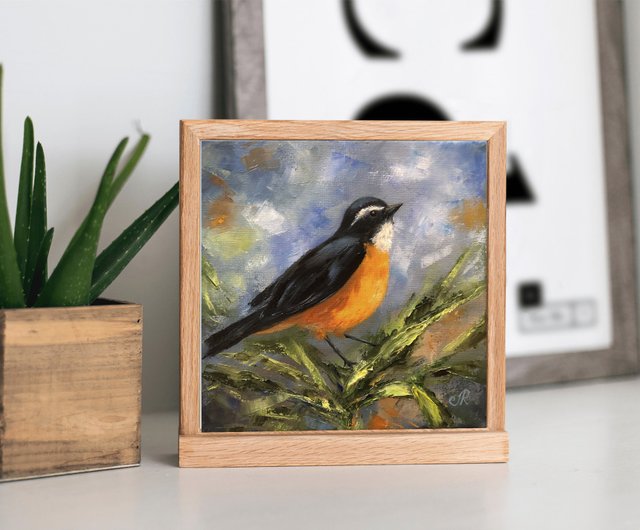 オリジナル油絵鳥の絵装飾部屋 - ショップ ArtLolitaRos ポスター・絵