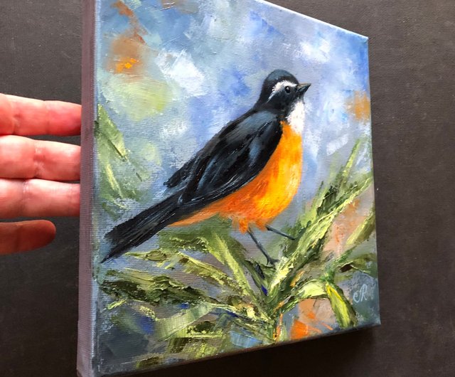 オリジナル油絵鳥の絵装飾部屋 - ショップ ArtLolitaRos ポスター・絵