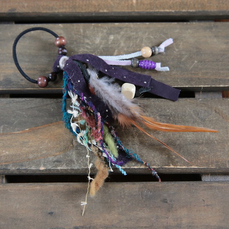 Rubber & Feather Charm - Hair Accessories - Other Materials 