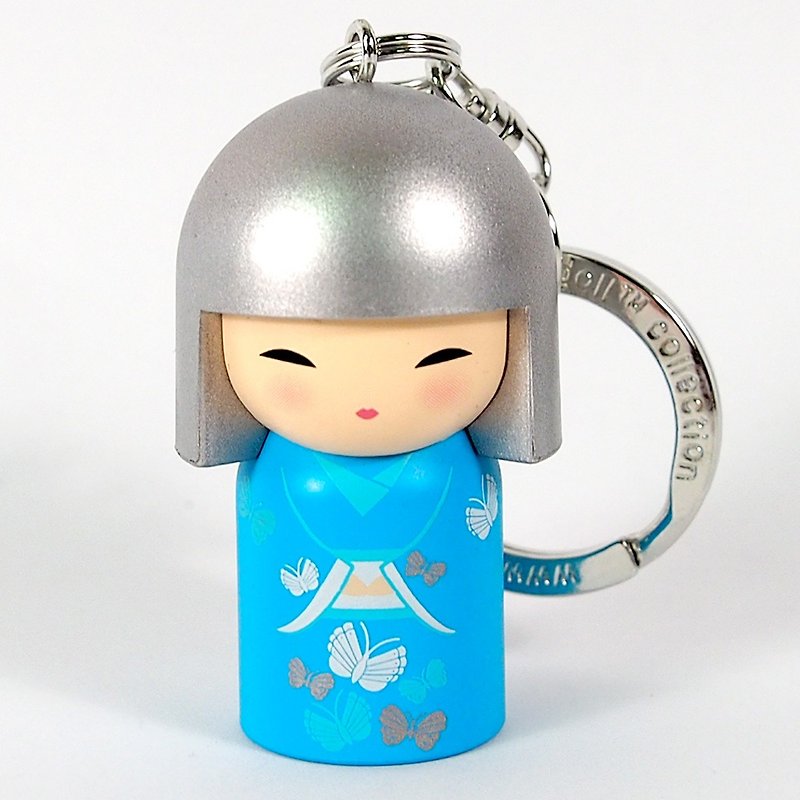Key ring-Tama precious [Kimmidoll and blessing doll key ring] - Keychains - Other Materials Blue