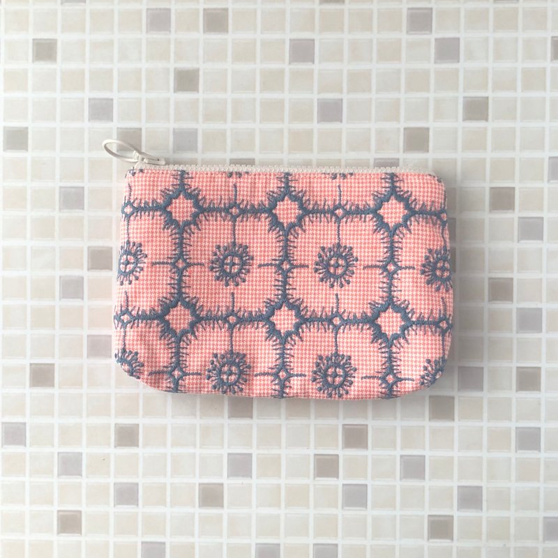 anemone mina perhonen latest colors popular patterns handmade cosmetic pouch - Toiletry Bags & Pouches - Cotton & Hemp Pink