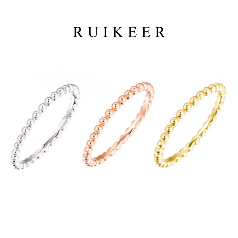 S925純銀 柔光圓珠 戒指 - 戒指 - 純銀 銀色