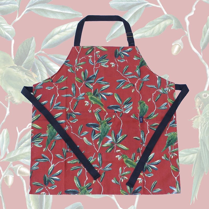 PARAKEET red apron - Aprons - Other Materials Red
