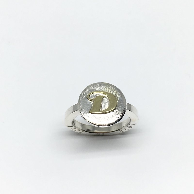 European and American stamp exclusive sterling silver ring (changeable font) - General Rings - Silver Silver