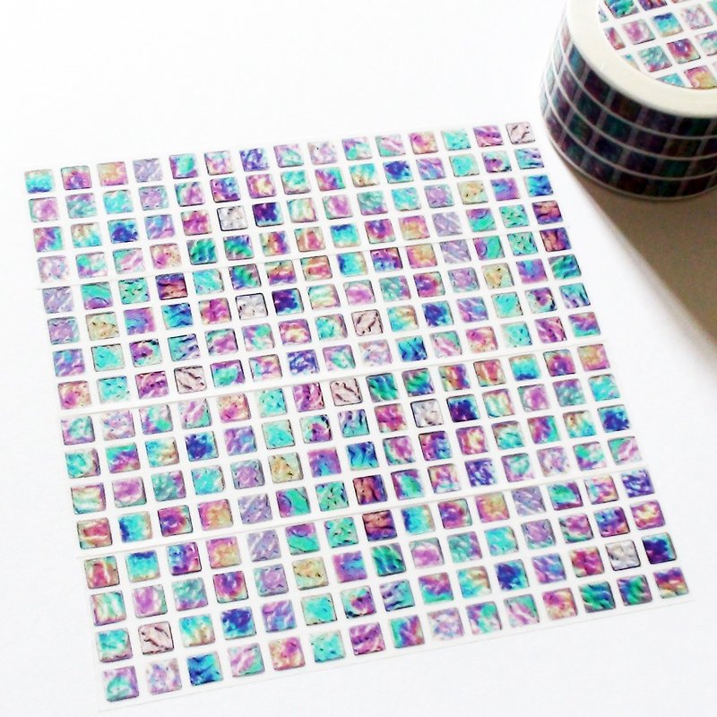 Masking Tape Purple Glass Tiles - Washi Tape - Paper 