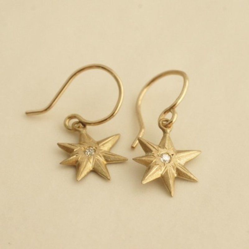 Star pierce {EP014K10} - 耳環/耳夾 - 其他金屬 