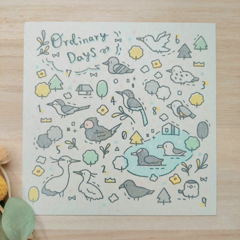 ましかくポストカード Ordinary Days - 卡片/明信片 - 紙 