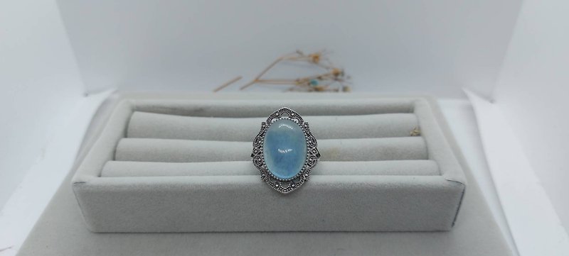 Natural Unoptimized Aquamarine Sapphire Ring - S925 Sterling Silver - General Rings - Gemstone 