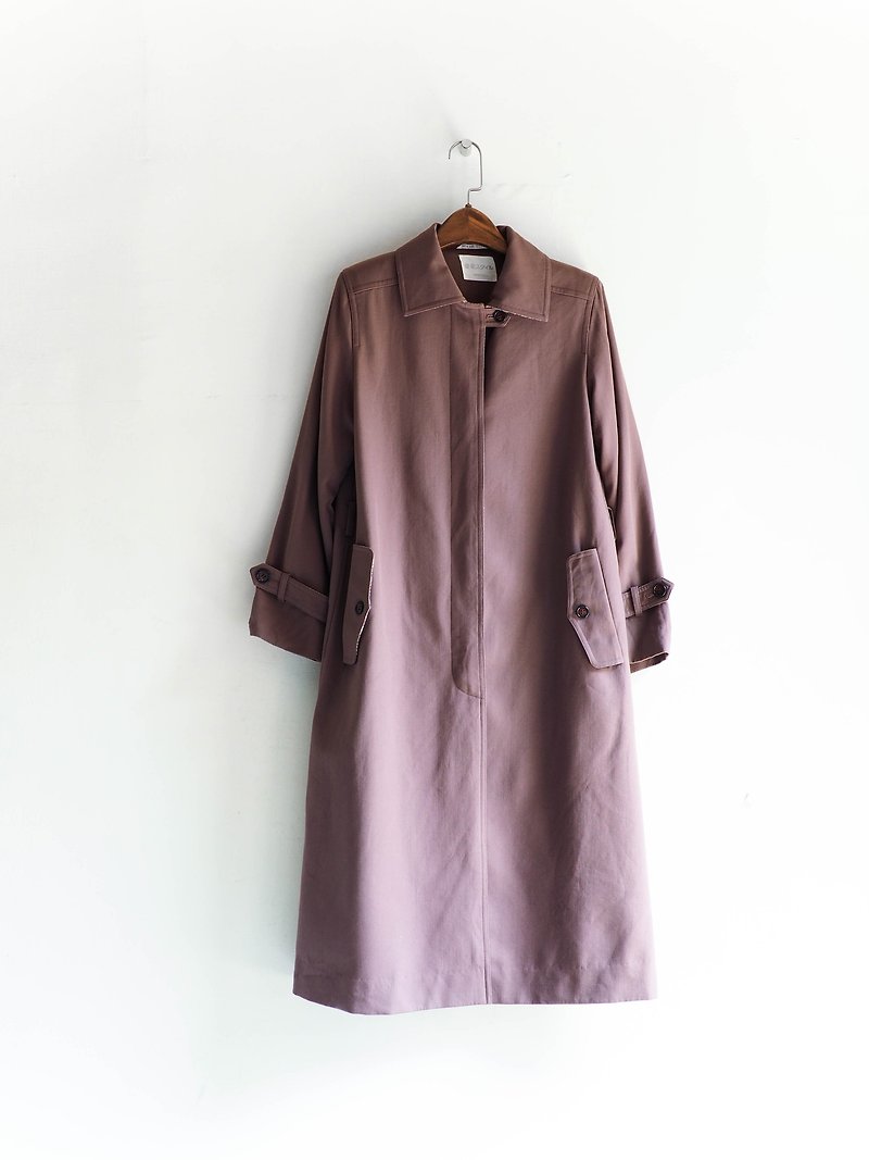River water mountain - Gifu dry jujube love girl antique thin coat coat coat wool coat coat trench_coat dustcoat jacket coat oversize vintage - เสื้อสูท/เสื้อคลุมยาว - ขนแกะ สีแดง