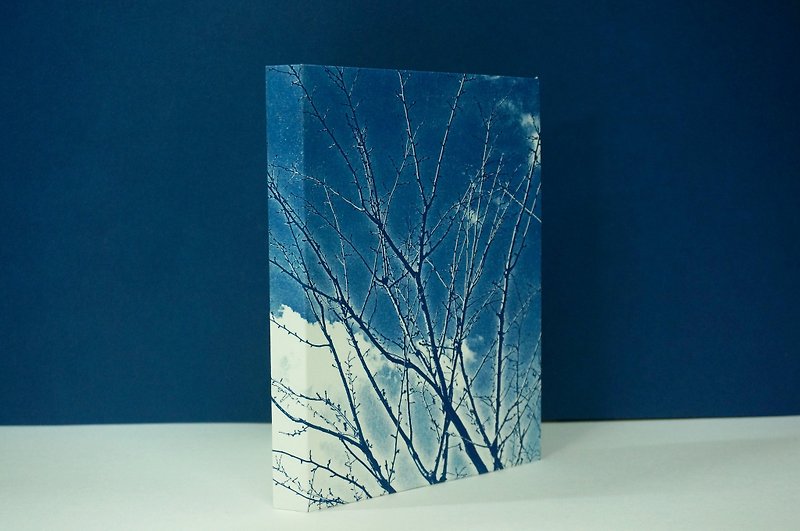 韓國 仁村 大樹 藍天白雲  樹木  藍曬藍印 手帳 手工筆記本 - 筆記本/手帳 - 紙 