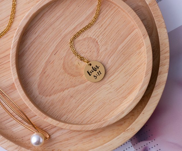 Custom bible verse on sale necklace