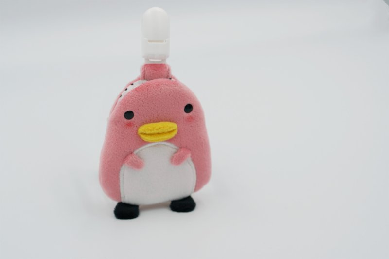 Bucute粉紅咚咚企鵝護身符.御守套.平安符袋/寶寶專用/手工製作/彌月禮物 - 滿月禮物 - 聚酯纖維 粉紅色