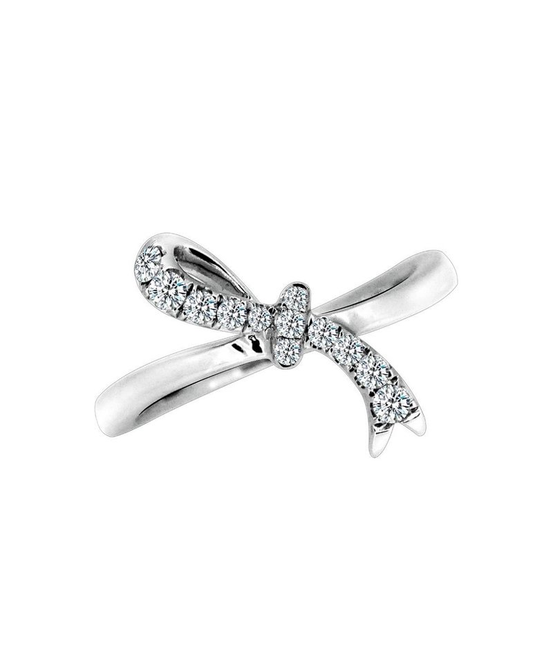 Natural Diamond Ring Bow Knot Diamond Ring South African Diamond Tail Ring 18K K750 - General Rings - Diamond 