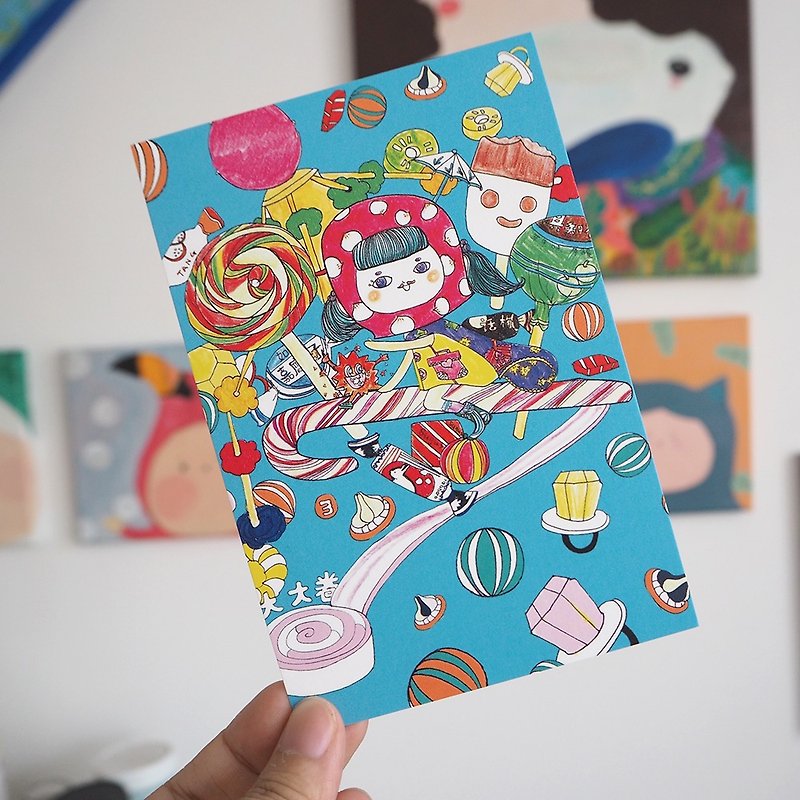 My childhood candy postcard - Cards & Postcards - Paper Blue
