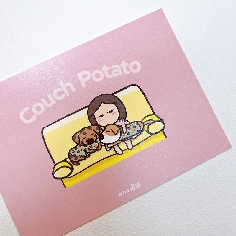 Couch Potato/Postcard Card - การ์ด/โปสการ์ด - กระดาษ สึชมพู
