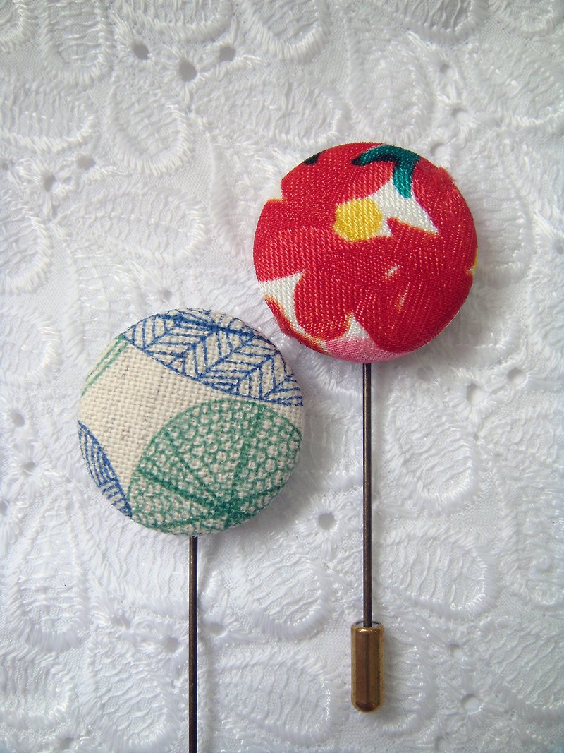 [StUdio] - Fabric sample series pin _2 - Brooches - Cotton & Hemp Multicolor
