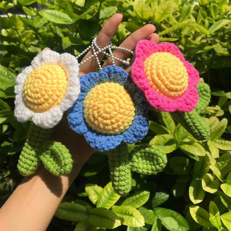 keychain flower lover crochet - Knitting, Embroidery, Felted Wool & Sewing - Other Materials Multicolor