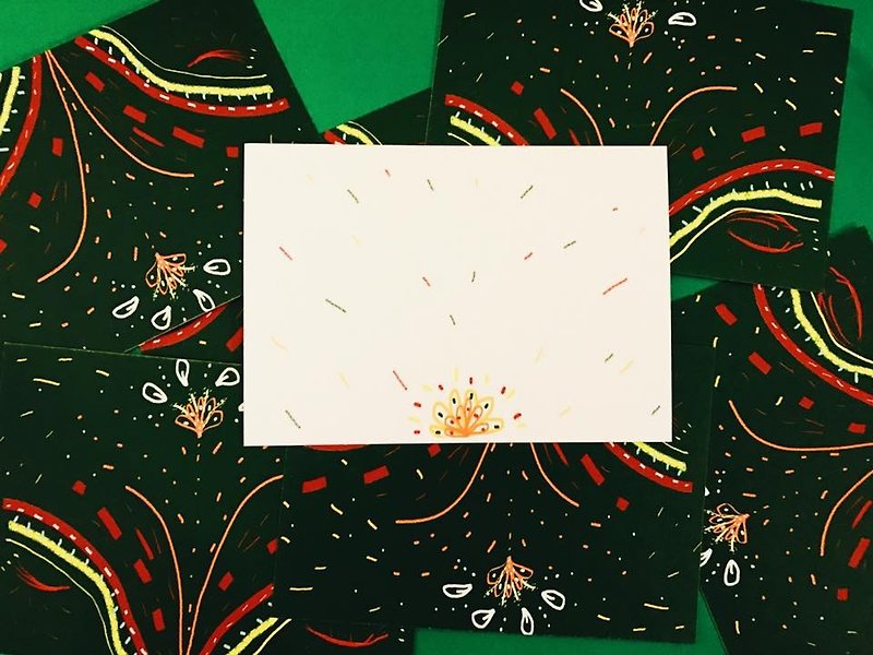 Vision × Empty Room Joint Postcard/ celebrate - การ์ด/โปสการ์ด - กระดาษ สีเขียว